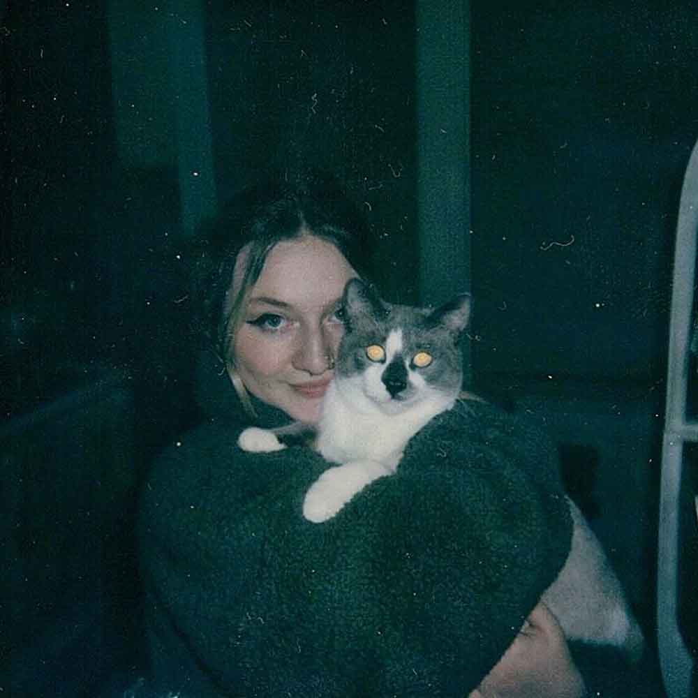 Meghan and her cat, Gilbert