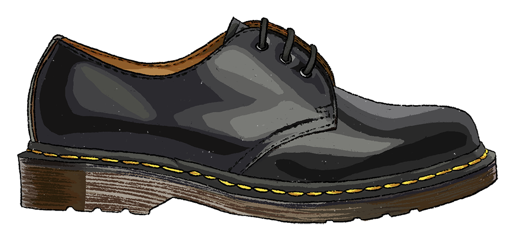 Digital Painting of Classic Dr. Martens Shoe