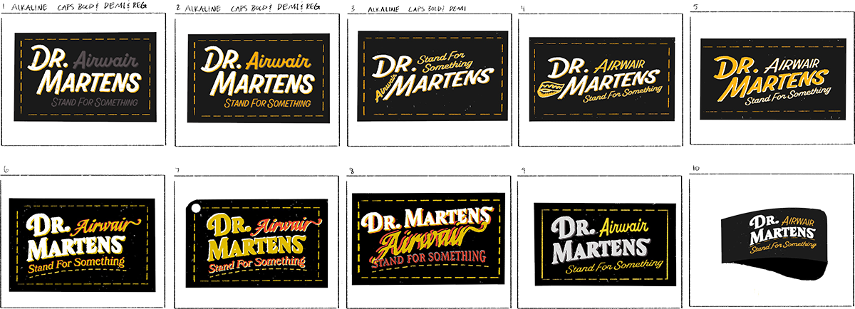 Dr. Martens Logo Sketches