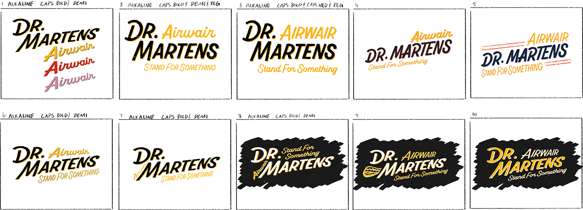 Dr. Martens Logo Sketches