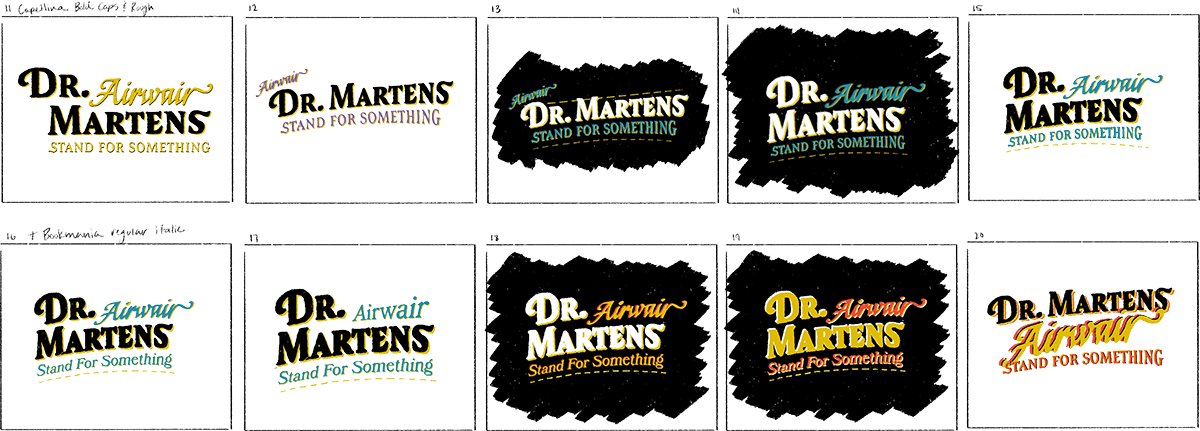 Dr. Martens Logo Sketches