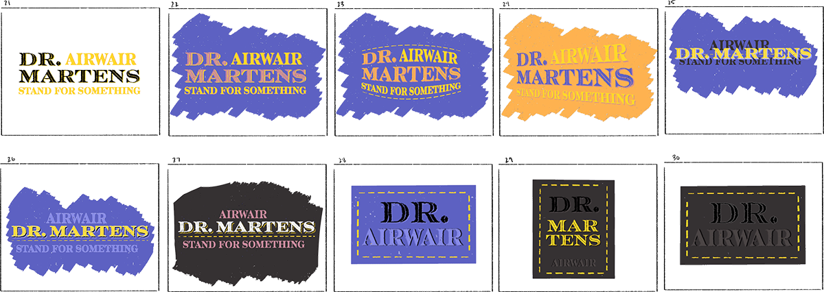 Dr. Martens Logo Sketches